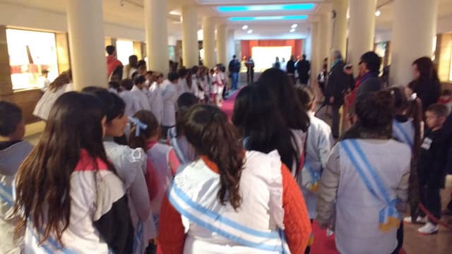 Estudiantes durante la Promesa