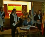 El ex presidente español, José Luis Rodríguez Zapatero, visitó la Sala de la Banderas